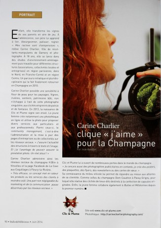 Article Bulles & Millésimes n°2 - Clic & Plume