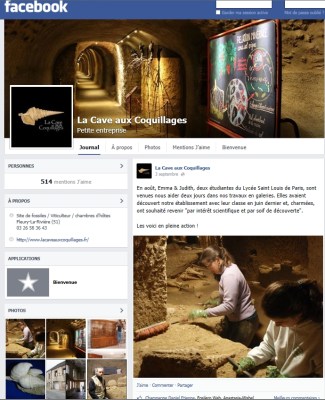 Page facebook Pro Cave aux Coquillages